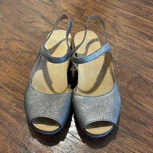 Dansko silver heels, Size 8.5